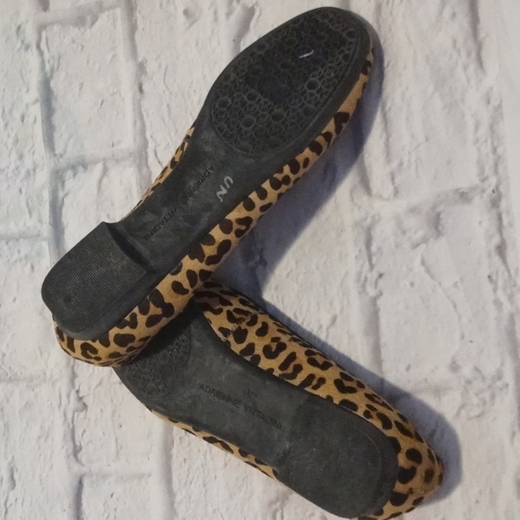 Adrienne Vittadini Ballet Flats Leopard Print Gold Bow - Picture 4 of 5